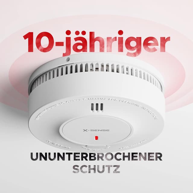 Detalle 2 de X-Sense SD19-W vernetzter Rauchmelder mit 10 Jahre Batterie, Stummschaltung – 6er Set (EN 14604)