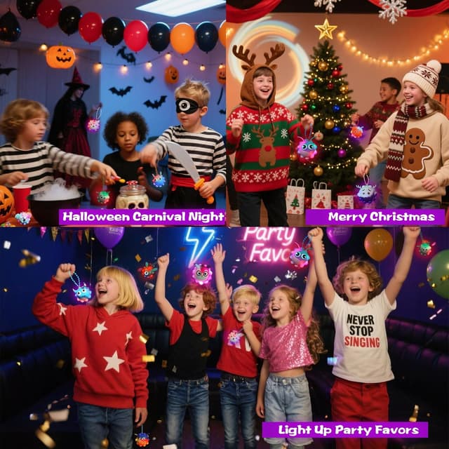 Thumbnail 2 de 48 Light Up Party Favors Pop Balls 🎉