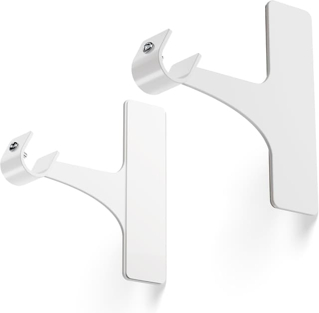 Detalle de Support de tringle de rideaux niffgaff sans perçage, fixation autocollante (barres 19 à 28 mm) – lot de 2