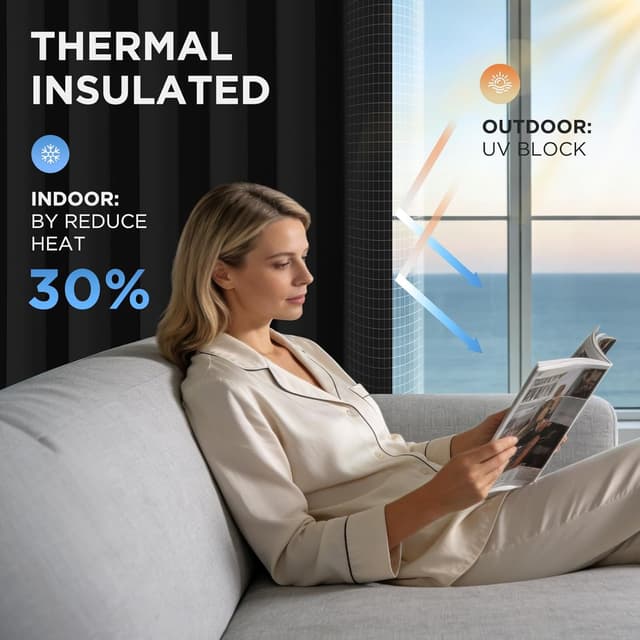 Thumbnail 5 de Joydeco Blackout Patio Sliding Door Curtains 100x84 in 🏡