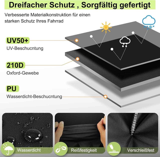 Detalle de Ezilif Klappstühle Schutzhülle 70 x 30 x 110 cm – wasserdicht, winddicht, UV- und staubabweisend