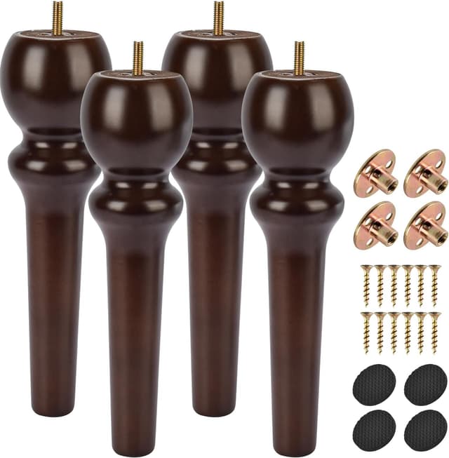 Imagen de Btowin VCF 26cm Holz Möbelfüße 4er Set en OfertitasTOP