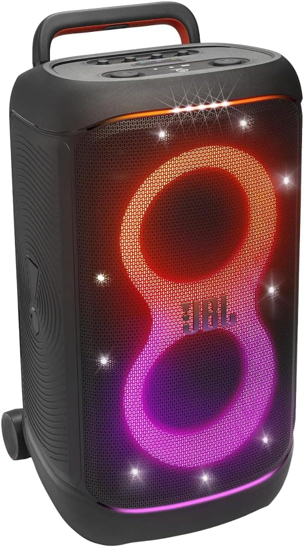 Detalle de JBL Partybox 520: speaker wireless Bluetooth portatile con autonomia fino a 15 ore, IPX4 e ingresso microfono