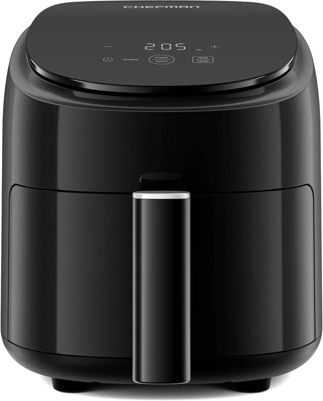 Detalle de Chefman 2L Mini Air Fryer (PFAS-Free) with Digital Timer & Shake Reminders – Compact, Space-Saving Black