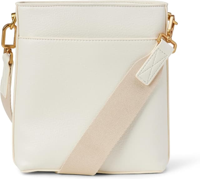 Detalle de Amazon Essentials Women’s Small Faux Leather Casual Cross-body Bag with Webbing Strap