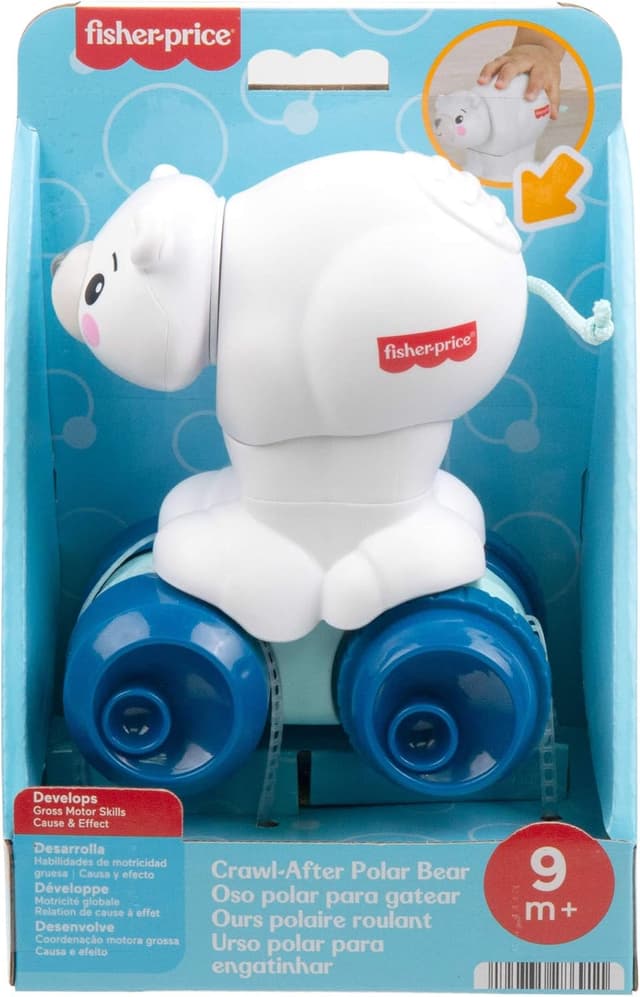 Detalle 2 de Fisher-Price Orso Polare Gattoniamo Insieme (JDL63): veicolo sensoriale da spingere e inseguire
