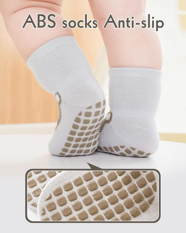 Detalle 2 de Kyopp 5/10 Paar Baby-Socken mit ABS