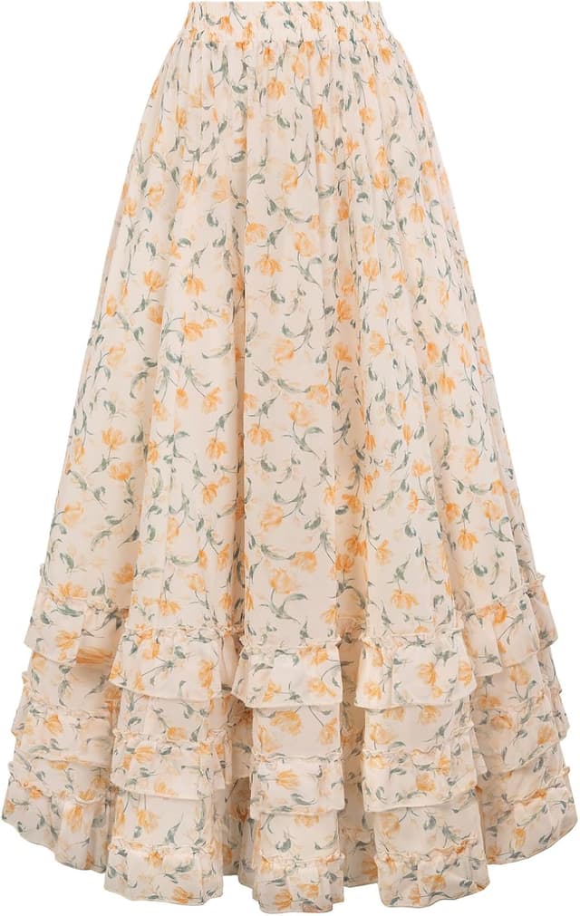 Imagen de SCARLET DARKNESS Jupe maxi en mousseline en OfertitasTOP