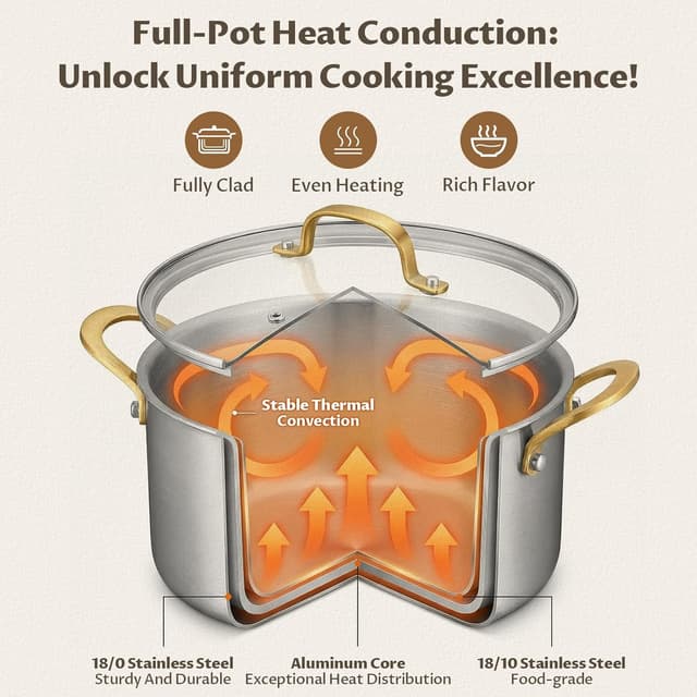 Thumbnail 1 de BEZIA 6 Quart Stockpot for Stew