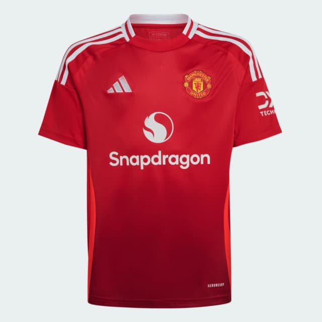 Detalle 2 de Camiseta primera equipación Manchester United 24/25 para adolescentes Adidas (roja)