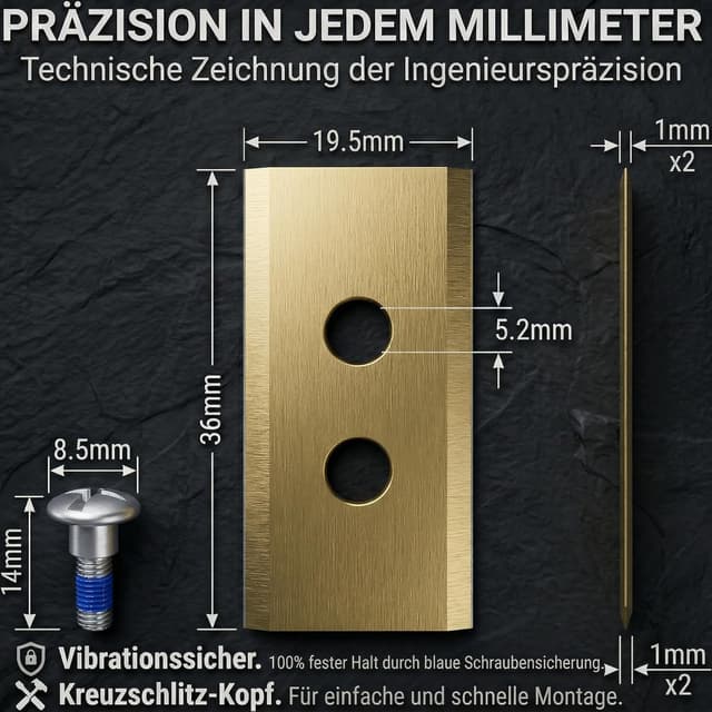 Detalle 2 de HAUSPROFI 48x Titan-Ersatzklingen für Mammotion LUBA & YUKA (DIN EN 50636-2-107 geprüft)