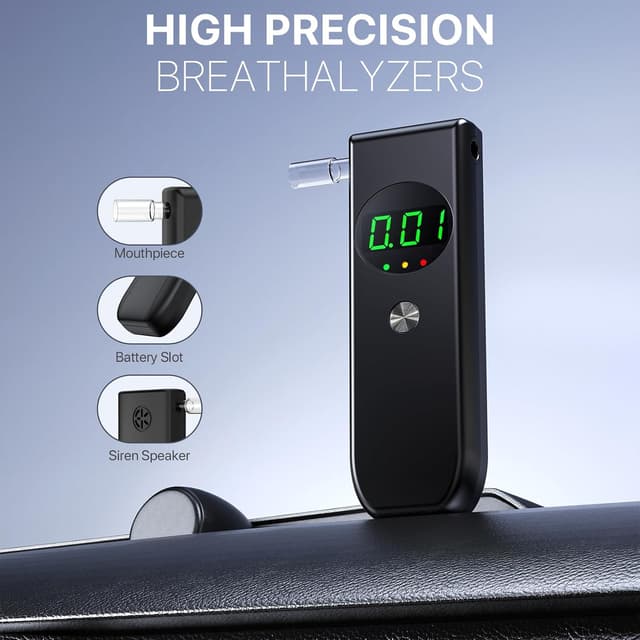 Detalle 2 de COCOCKA Breathalysers alcohol tester LCD