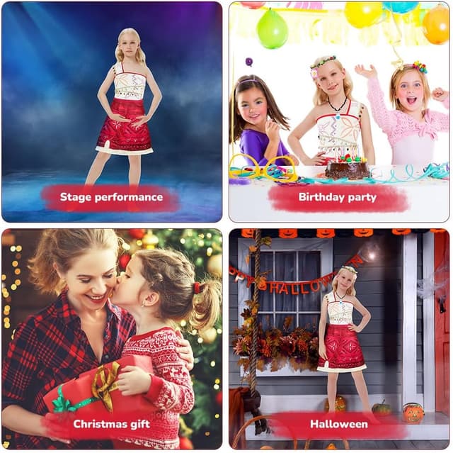 Thumbnail 6 de BSBUY Déguisement Vaiana Filles Robe Princesse