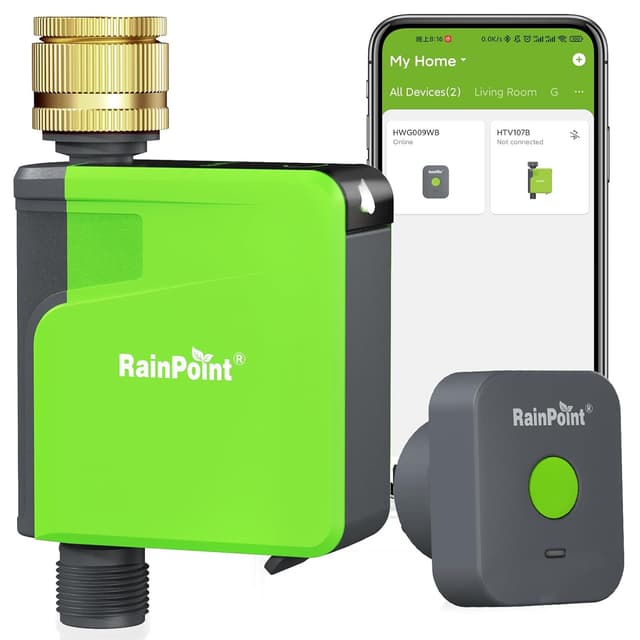Detalle de RAINPOINT Timer per irrigazione WLAN 2,4 GHz con ingresso in ottone e controllo app