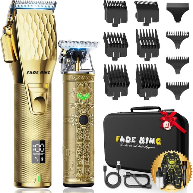 Detalle de FADEKING Professional Hair Clippers with LCD Display ⚙
