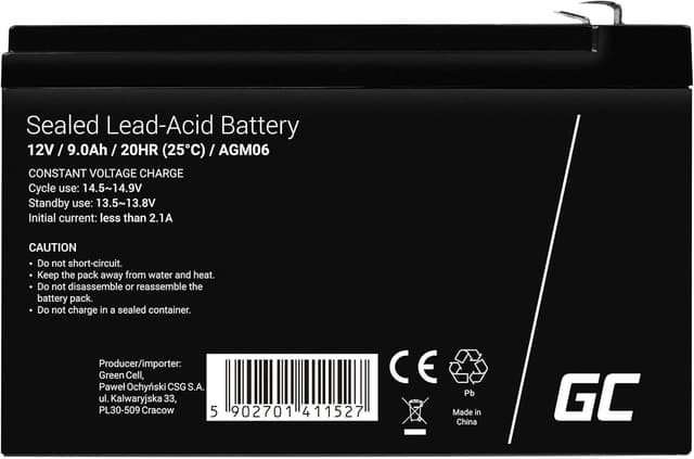 Thumbnail 2 de Green Cell AGM 12V 9Ah Akku đȘ«