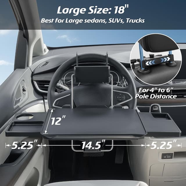 Thumbnail 1 de Paffenery Large Steering Wheel Tray 18" 💺