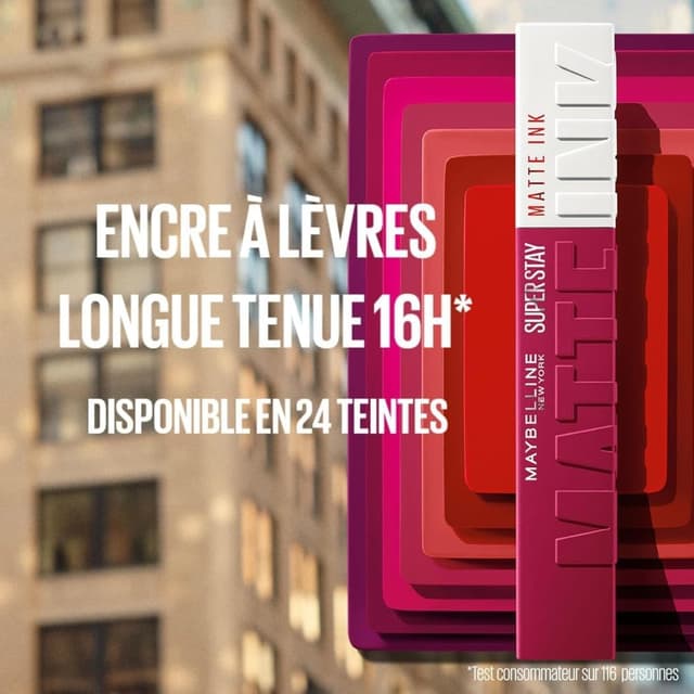 Detalle 2 de Coffret exclusif Maybelline New York Superstay Matte Ink – 6 rouges à lèvres liquides longue tenue (6 teintes)