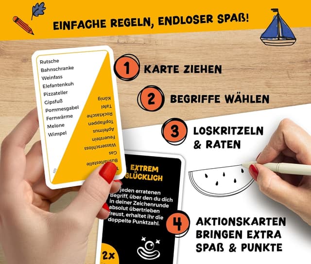 Thumbnail 4 de MONTAGSMALER Lustiges Zeichenspiel 2500 Begriffe