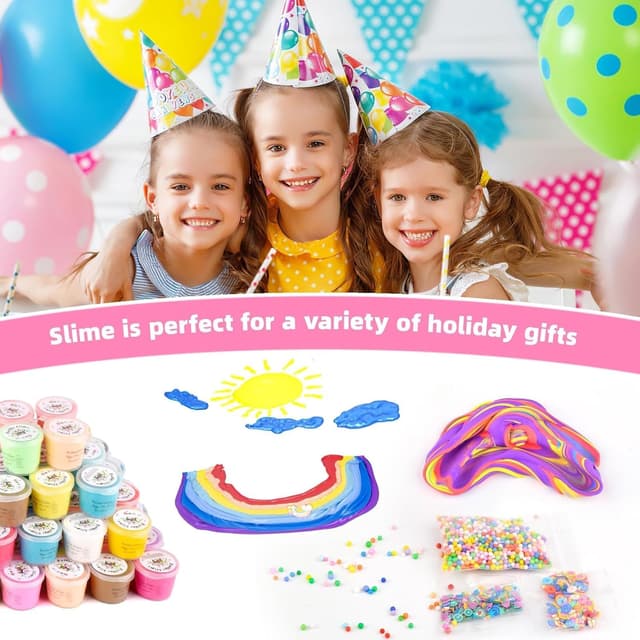 Detalle 2 de Butter Fluffy Slime Kit 38 pack for kids