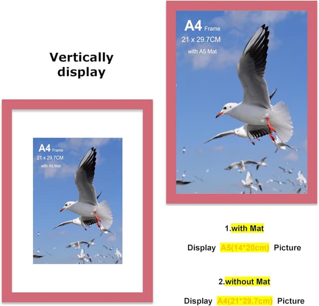 Detalle de A4 Pink picture frame set for A4