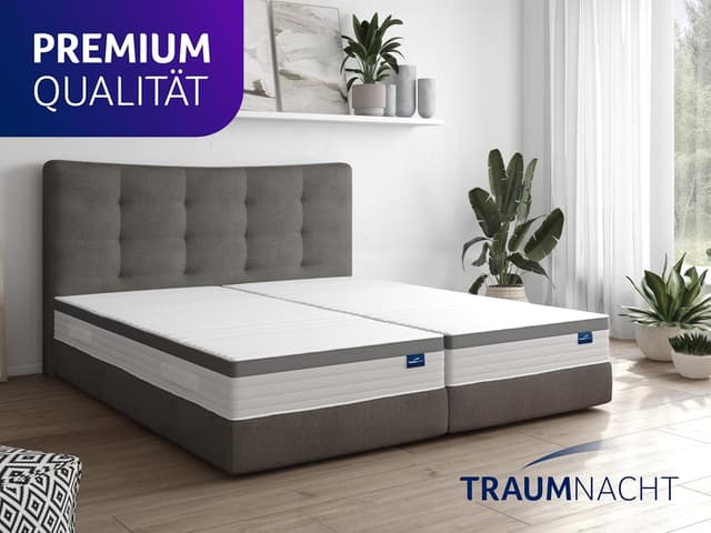 Detalle 2 de Traumnacht Exklusiv 7-Zonen 1.000er Tonnentaschenfederkernmatratze H3 (100 x 200 cm) – Testurteil „Gut“ 10/2023