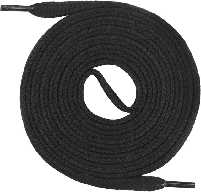 Detalle de Lacets Mount Swiss© Premium plats en coton, 1 paire, largeur 7 mm (45 à 200 cm)