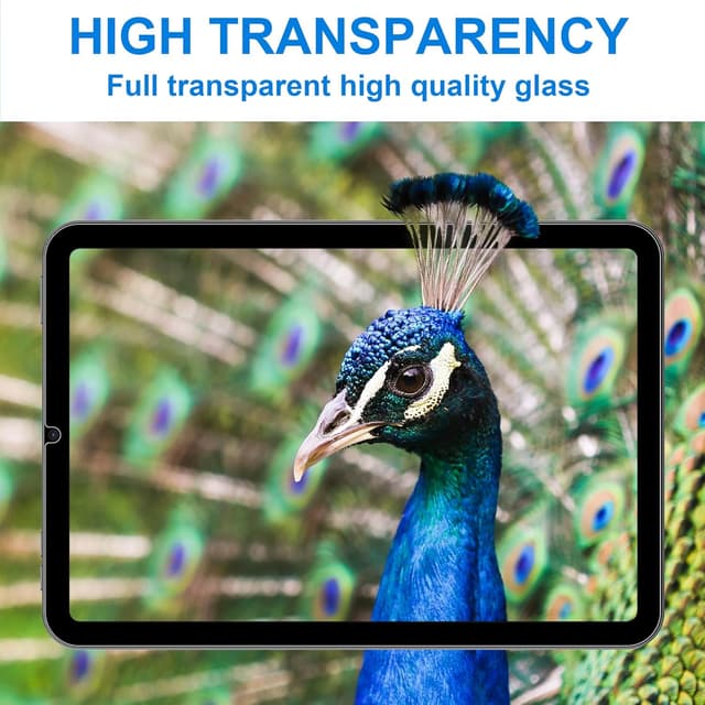 Detalle 2 de 4youquality 2-Pack Tempered Glass Screen Protectors for iPad Mini 6 & iPad Mini (A17 Pro, 7th Gen)