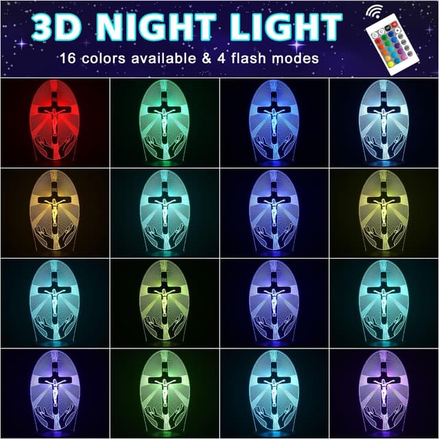 Detalle 2 de Gesù Croce luce notturna LED 16 colori