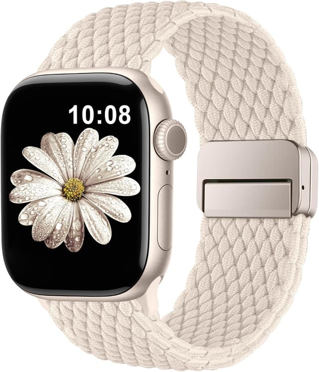 Detalle de DigiHero Braided Loop Apple Watch Strap with Magnetic Buckle (stretchy nylon) for 38–46mm