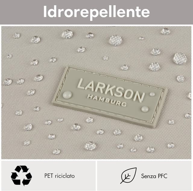 Detalle 2 de LARKSON Tammo rolltop impermeabile per PC fino a 16" – zaino leggero da lavoro, università e viaggio