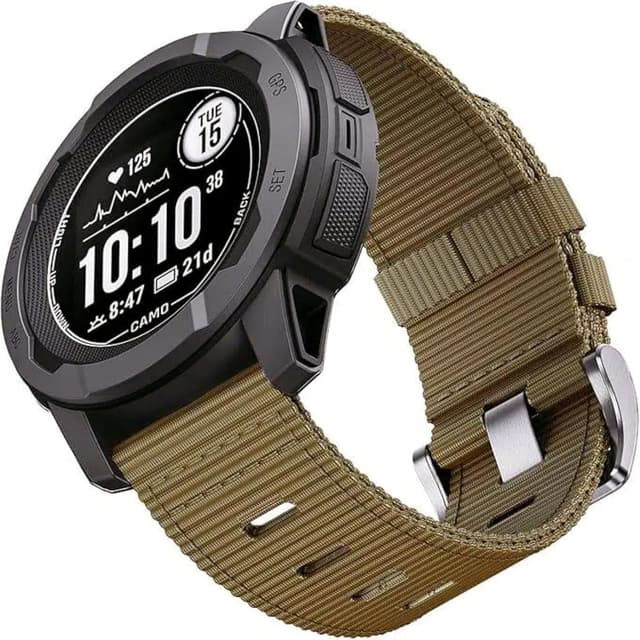 Detalle de EKINGEEK Replacement Nylon Watch Strap for Garmin Instinct 45mm (Instinct/Instinct 2) – 22mm Rugged Strap