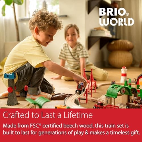 Thumbnail 6 de BRIO World Set Ferrocarril Deluxe, tren de madera 🚂
