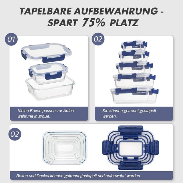 Thumbnail 2 de Fenger Glas Frischhaltedosen 10er Set