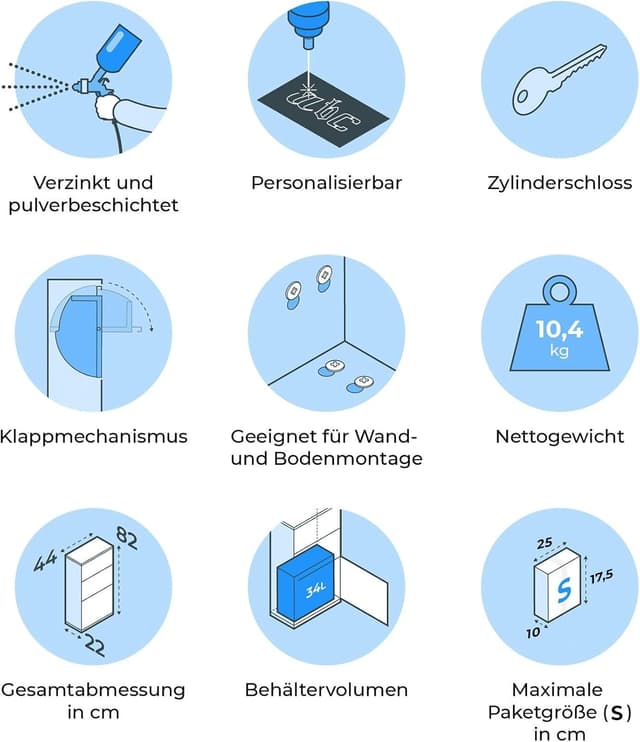 Detalle 1 de Metzler Paketbox Avalon 3 mit Schloss