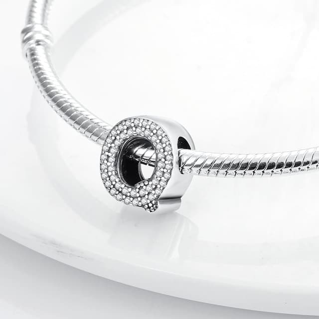 Detalle de CQWVB Buchstabe Charm Anhänger aus 925 Sterling Silber (A–Z) für Armband & Kette
