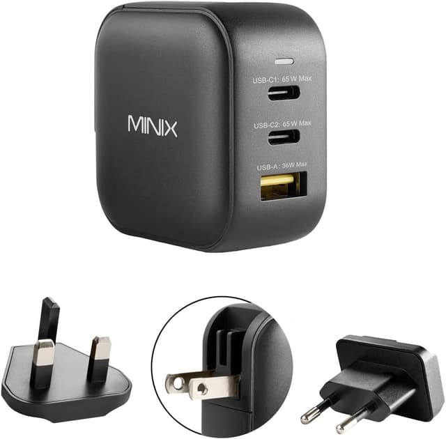 Detalle de MINIX NEO P1 66W 3-Port GaN Charger