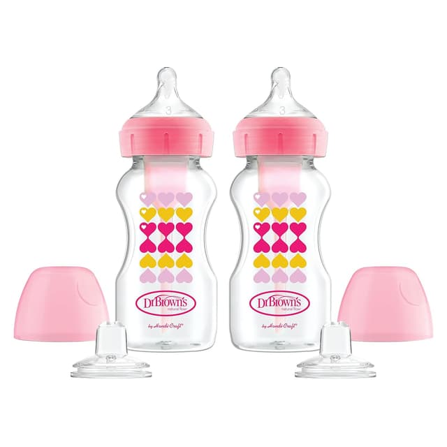 Imagen de Dr. Brown’s Anti-Colic Options+ Wide-Neck Sippy Bottle Starter Kit 9oz/270mL en OfertitasTOP