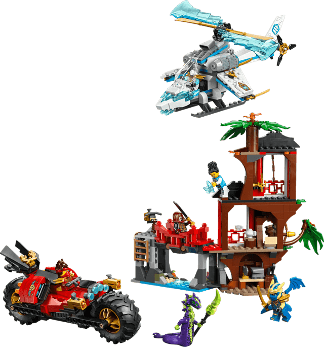 Detalle de LEGO Ninjago 71857 Ninja-Bike Set mit Baumhaus