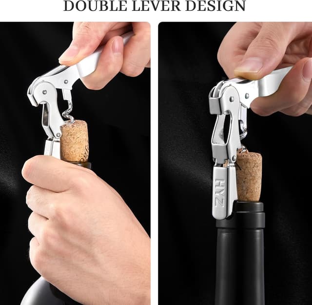 Detalle 2 de HYZ 2-Pack Wine Opener Waiter Corkscrew 🍷