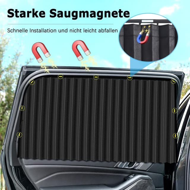 Thumbnail 6 de XCBYT Sonnenschutz fürs Auto Vorhang Magnetisch