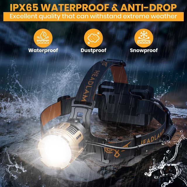 Thumbnail 5 de LEKIA Linterna frontal recargable 100000LM 9000mAh IPX67 🔦