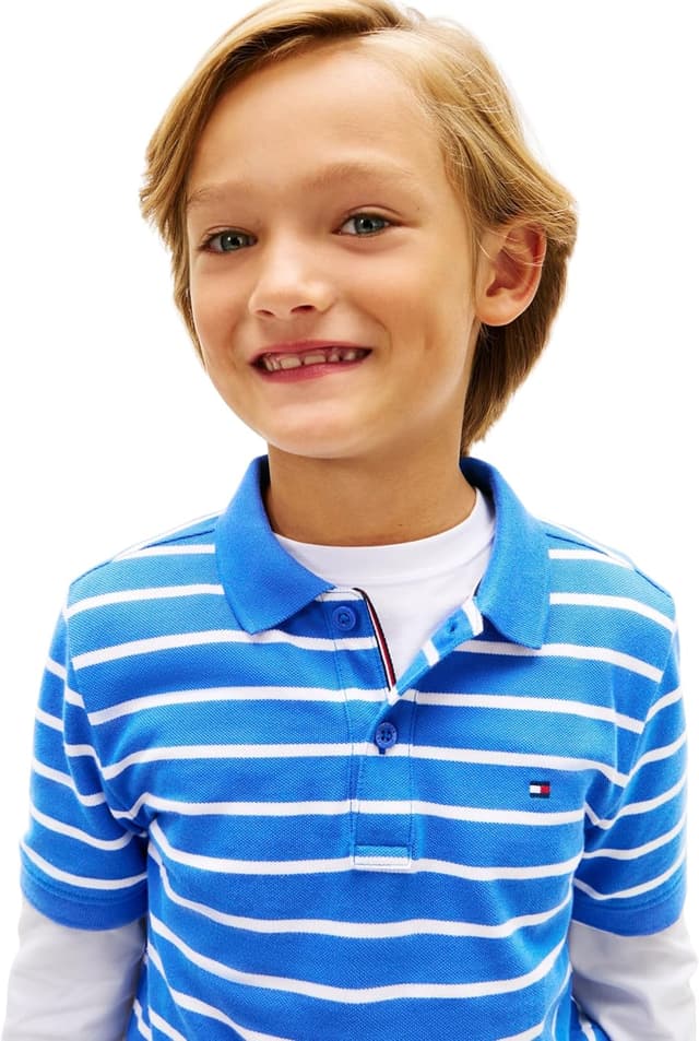 Detalle de Tommy Hilfiger Flag Polo SS Kb0kb09103 per bambini e ragazzi (confezione da 1)