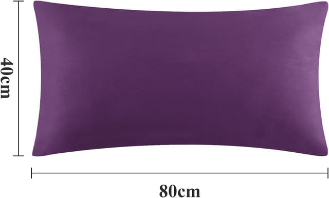 Detalle de Aisbo Kissenbezug 40 x 80 2er-Set (lila) aus Mikrofaser mit Reißverschluss, ÖKO-TEX