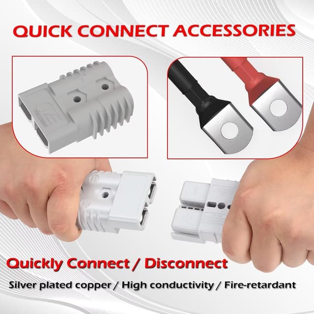 Detalle 2 de NOONE 0 Gauge 30 FT jumper cables 1000A