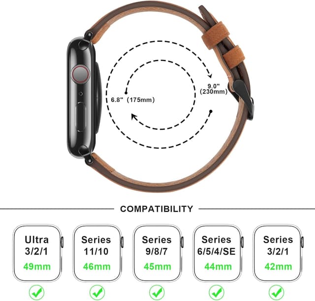 Thumbnail 4 de Anlinser Leather Strap for Apple Watch 49mm
