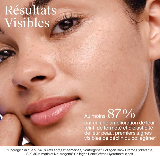 Detalle de Neutrogena Crème Hydratante Visage Collagen Bank (50 ml) au bakuchiol et micro-peptides