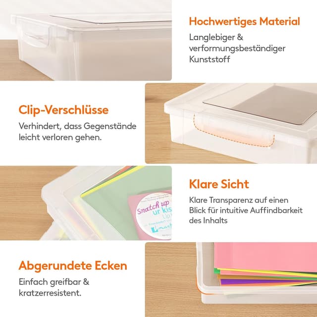 Detalle de Lifewit 5L Aufbewahrungsbox A4 Organizer