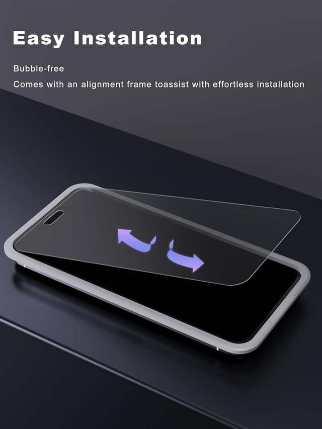 Thumbnail 6 de GIGIKISS 2-Pack Matte Screen Protector for iPhone 16 Pro Max (6.9 in) — Anti-Fingerprint, Anti-Glare Tempered Glass
