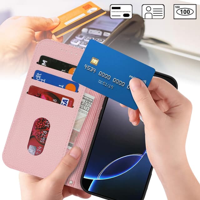 Detalle 2 de Lipvina iPhone 16 Pro Hülle mit RFID Schutz